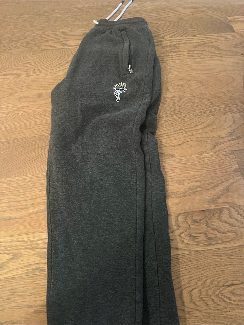 Dark Gray goat USA Sweat Joggers with Subtle Embroidered Logo Mens small
